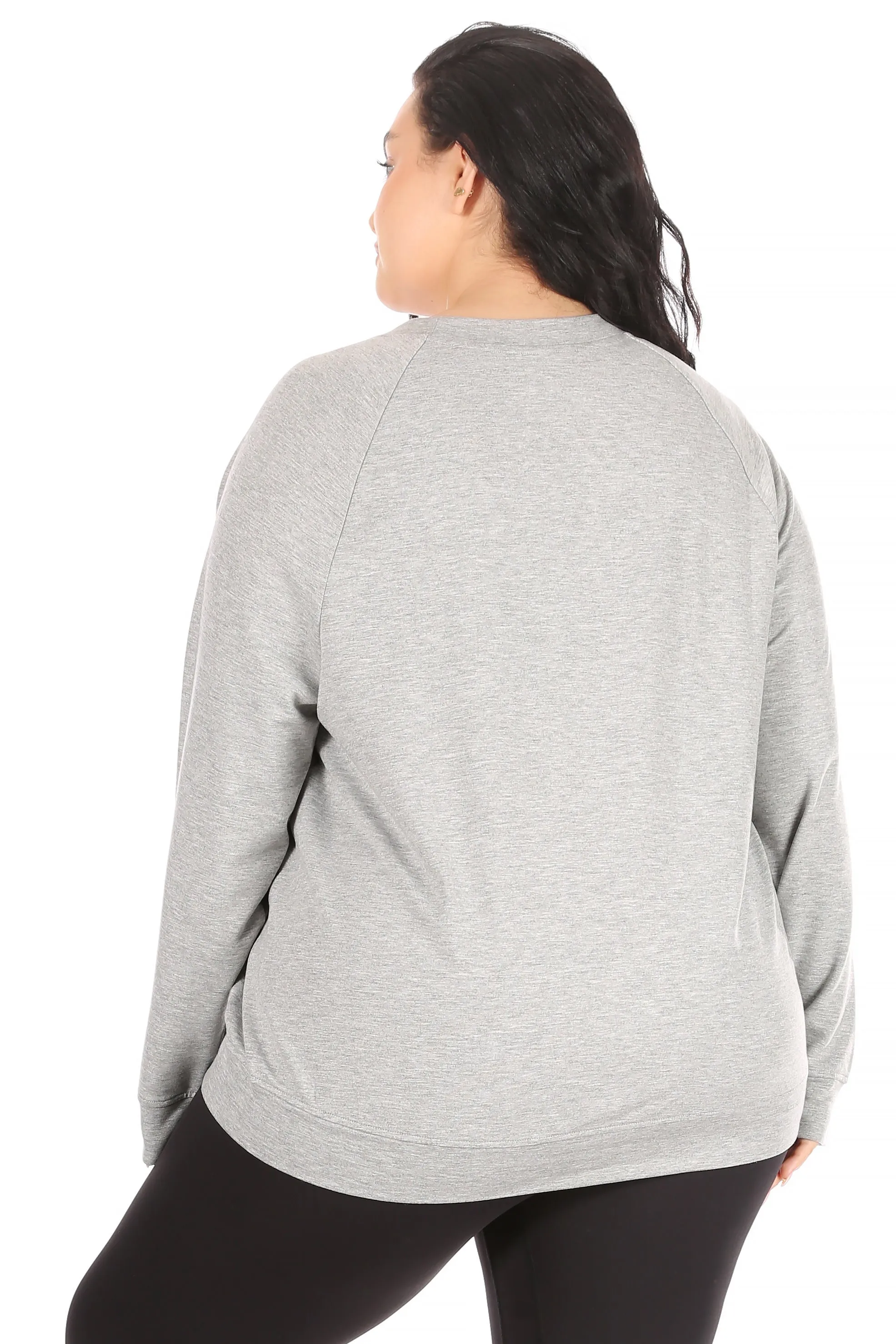 Women's "TAKE IT EASY" Plus Size Studio Raglan Sweatshirt