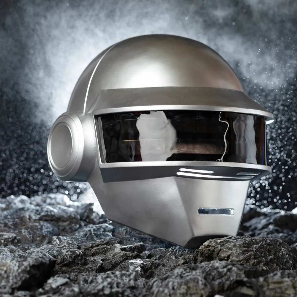 Xcoser Daft Punk Thomas Bangalter Full Head Helmet Band Cosplay Silver Replica Props Halloween Party